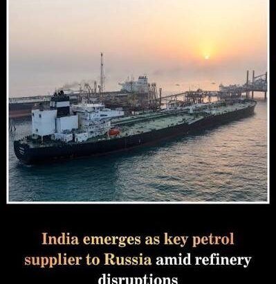 India Boosts Petrol Shipments to Russia as Refinery Crisis Deepens