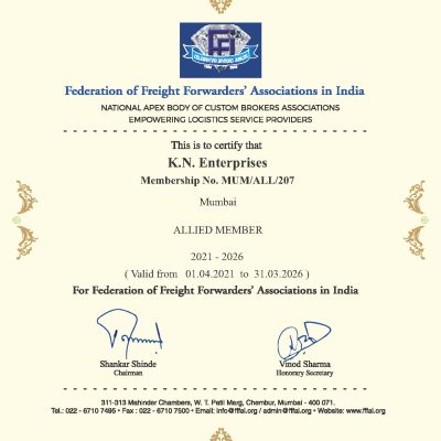 FFFAI CERTIFICATE- K N Enterprises_page-0001